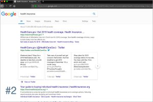 Organic search results